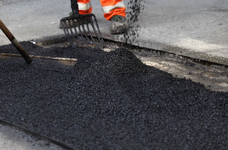 Patterned Asphalt Installation